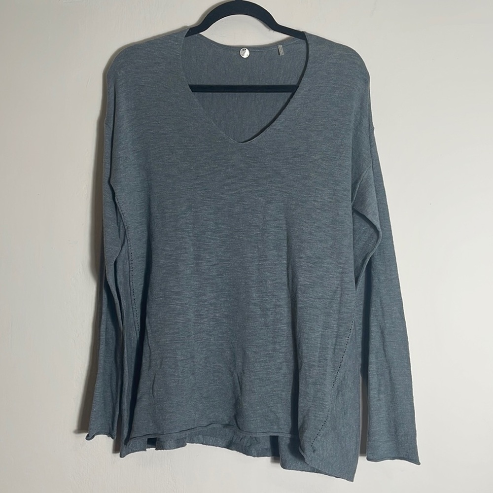 Margaret O’Leary Grey Cotton Top Size Medium
